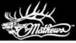 Decal Of a Bugling Bull Elk With The MaThews Name protruding From It's Neck. It Measures 9" X 5".