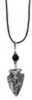 Little D Buck Head Arrow Pendant Necklace W/Black/Silver Accents 16In