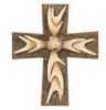 Decorative Hand-Cast faux Antler Design Is cleverly Arranged To Create These Beautiful Wall Crosses. Sawtooth Hanger Is Mounted On Back. 8.5"X10".