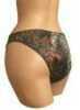 Features black scalloped lace trim at the waist with accents of black lace and pink ribbon. Made with soft silky polyester fabric for a smooth feel. Sits just below the waist with moderate back covera...