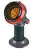 Indoor safe propane heater with one button ignition/on function. Features tip over safety shutoff and automatic low oxygen shutoff. 8â€ round stand uses very little floor space. Heats up to 100 sq. f...