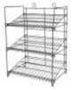 Three fixed shelf, counter display rack. Shelves measure 16 in. x 11 in. Overall measurements 22 in. x 16 in. x 12 in.