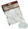 White, round cotton cleaning patches. Packaged in a convenient zip-close bag. Great for use on all types of firearms.