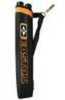 Ambidextrous quiver made from high-denier poly material with belt clip and molded arrow tubes.