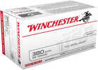 Winchester USA Pistol Ammo 380 ACP 95 gr. FMJ 100 rd. Model: USA380VP
