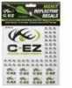 Made from a vinyl which has a 3-5 year rating and are very visible in low-zero light conditions when struck by any source of light.  The small size decals are pre-cut to fit any arrow shaft or crossbo...