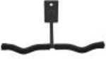 Double bow hanger made to mount to wall studs, mounting hardware included with snap-on covers for a professional look. Made from 3/8" cold rolled steel with a powder coat finish. Hanging area equipped...