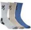 Browning Cottonwood Socks Multi Color 3 pk. Model: K0000102