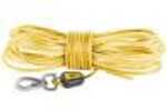 Plastic coated nylon rope is durable, tangle free, waterproof and mildew resistant. Easy to clean.