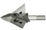 Fixed blade broadhead featuring a 3 blade low profile design, one piece solid steel ferrule and tip, 1.5 degree offset blades for maximum accuracy, bone crushing chisel tip, Quick Change Solid Lock Bl...