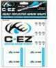 Made from a vinyl which has a 3-5 year rating and are very visible in low-zero light conditions when struck by any source of light. The small size decals are pre-cut to fit any arrow shaft or crossbow...
