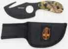 Black Non Glare Finish, Gut Hook, And Camo Handle. Heavy Duty Nylon Sheath Is Included With The Forever Warranty.