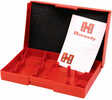 Link to Die Box Large (For Hornady Dies) by HORNADY RELOADING TOOLSEvery HornadyÂ® die set comes in a convenient box thatâ€™s compartmentalized for dies and bushings and shell holders and a taper crimp die. Stackable and clearly labeled and they offer an organized and clean approach to storing your dies.