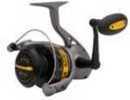 Fin-Nor Lethal Spinning Reel, Black/Gray/Yellow Md: Lt100