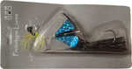 Prototype Lures Guerrilla Buzz 3/8Oz Black With Black Blade Blue Prism Tape Model: GB38-13
