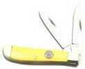 Sarge Folding Knife Lockback Trapper Yellow Handle Model: SK-208