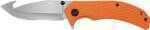 Blade: 3 1/2". Overall: 7 7/8". Steel: 440 Stainless. Finish: Satin. Handle: Orange Nylon Fiber. Features: Spring Assist Opening. Included: Pocket Clip. Packaging: Sarge Silver Box