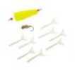 TTF Shiney Hiney Popping Rig 1 Float 1 Jig 8 Spares Glow Tail