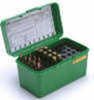 MTM Case-Gard H50RMAG10 Deluxe Ammo Box For 7mm Rem/Mag 300 Win Mag Green Polypropylene 50Rd
