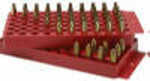 Universal Loading Tray - RedTwo-Sided - Accommodates Rifle Calibers From .17 To .48 Win.& WSM, WSSM, Rem Ultra Mag. & 500 S&W, Pistol Cartridges In 9mm, .38 And .45 Calibers