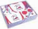 Give a Newborn a Special Gift With These Unique Clothing Sets. Each Set contaIns 5 pieces ( Onesy, Bib, Pad, Booties And a Bottle). Made Of 100% Cotton. Packaged In a Color Display Box.
