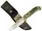 Camouflage Hunting Knife. Made With 440A Stainless Steel. Has a Non-Slip RhinoHide™ Molded Rubber Handle. Comes With a 1000D Nylon Camouflage Sheath. Comes Boxed. Blade Length Is 4-1/4”. Overall Lengt...