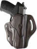 1791 BH2.3 Belt Holster Right Hand Stealh Black Leather Fits 1911 4"& 5" with Full Rail / Beretta 92FS / CZ 75 P01 P07 P