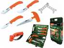 AccuSharp Game Processing Kit Fixed Blade Kit Orange Handles Steel Blades 9-Piece Kit 728C