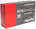 Model: Rifle Caliber: 243 Winchester Grains: 100Gr Type: Soft Point Units Per Box: 20 Manufacturer: Aguila Ammunition Model: Rifle Mfg Number: 8047AG