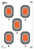 Allen Ez Aim 5-spot Paper Targets 23x35" 50 Pack Orange And Gray 15754