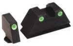 AmeriGlo Tall Suppressor Series 3 Dot Sights for All Glocks Green with White Outline Front and Rear GL-329