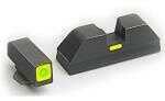 AmeriGlo Protector Sight Fits Glock 42 And 43 Green Tritium LumiLime Round Outline Front Black Serrated Rear Front/