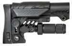 CAA Advanced Sniper Stock for AR-15/SR-25 Fully Adjustable with Stability Pod Black ARS