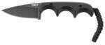 Columbia River Knife & Tool Minimalist Fixed Blade 2.16" 5Cr15MoV/Black Stonewash Plain Drop Point Glass-Reinforce
