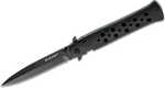 Cold Steel Ti-Lite Folding Knife Carpenter CTS XHP Plain Spear Point Flipper/Pocket Clip 4" Black G10 26C4