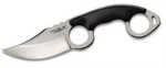 Cold Steel Double Agent Fixed Blade Knife AUS 8A/Polished Plain Clip Point Secure-Ex Sheath 3" AUS 8A/Black G10 Blister