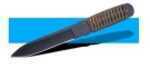 Cold Steel True Flight Thrower Fixed Blade Knife 1055 Carbon/Black Plain Drop Point Cordura Sheath 6" Paracord Box 80TFT