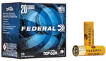 Model: Top Gun Caliber: 20 Gauge 2.75" Grains: #9 Ounce of shot: 7/8 oz. Type: Lead Units Per Box: 25 Manufacturer: Federal Model: Top Gun Mfg Number: TG209