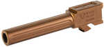 Model: Match Grade Barrel Caliber: 9MM Barrel Length: 4" Finish/Color: Titanium Copper Nitride Type: Barrel Manufacturer: Fortis Manufacturing, Inc. Model: Match Grade Barrel Mfg Number: FM-G19-CPPR