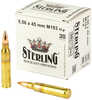 Model: M193 Caliber: 556NATO Grains: 55Gr Type: Full Metal Jacket Units Per Box: 30 Manufacturer: Sterling Model: M193 Mfg Number: 8698779967222