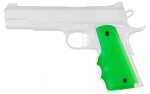 Hogue Grips Zombie-X Rubber Green W/Finger Grooves Wraparound Colt 1911 45005