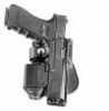 Fobus Roto Paddle Holster Fits Glock 19/23/32 S&W 99 Compact M&P With Laser or Light Right Hand Kydex Black GLT1