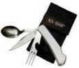 KABAR Hobo 3" Fixed Blade Knife Drop Point/Fork/Spoon Plain Edge 420J2/Satin Satin Cordura Sheath 1300