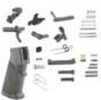The AR Lower Parts Kit Includes Everything Needed To Fully Assemble a Stripped AR Lower Receiver. It Includes a Trigger, Hammer, Trigger Guard, Magazine Catch, Bolt Catch, Selector Switch, And All Nec...