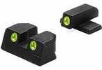 Meprolight USA 102423101 Tru-Dot Day/Night Tritium Sights Bersa Thunder 380 Fixed Green Black Frame