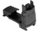 Mission First Tactical Back Up Polymer Flip Up Rear Sight Fits Picatinny with Windage Adjustment Black Finish BUPSWR