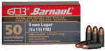 9mm Luger 115 Grain Full Metal Jacket 50 Rounds Barnaul Ammunition
