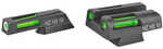 Hi-Viz LightWave H3 Fits CZ75/85/P-01 Tritium/Fiber Optic Night Sights Green Front with White Ring and Rear CZN321