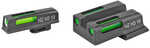Hi-Viz LightWave H3 Fits Smith & Wesson M&P 380 SHIELD EZ Tritium/Fiber Optic Night Sights Green Front with White Ring a