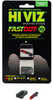 HiViz GLMFD21 FastDot H3 Sight Set For Glock 2 Dot Red Fiber Optic Front/Green Tritium Rear/Black Frame Compatible W/ Al